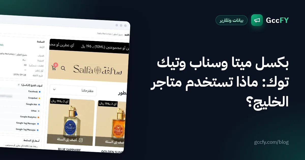 بكسل ميتا وسناب وتيك توك: ماذا تستخدم متاجر الخليج؟